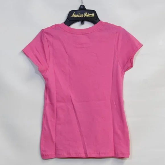 Over The Moon Fei Fei& her Bunny Girls Short Sleeve Pink Graphic T-shirt NWT - Picture 5 of 6